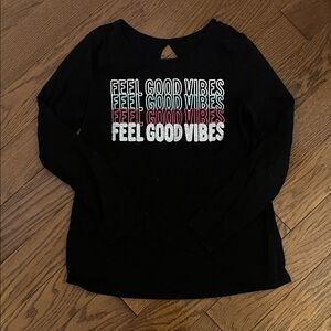 Justice Black Feel Good Vibes Long Sleeve